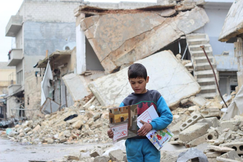 聯合國兒童基金會(UNICEF)指出，2016年有652名兒童死於敘利亞的戰火，比起2015年多出20%。   圖：翻攝UNICEF網站