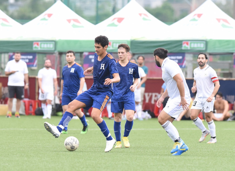 World Cup Taiwan 精彩賽事：宏都拉斯 （藍球衣）vs. 尼加拉瓜（白球衣）。   圖：新北市青年局提供