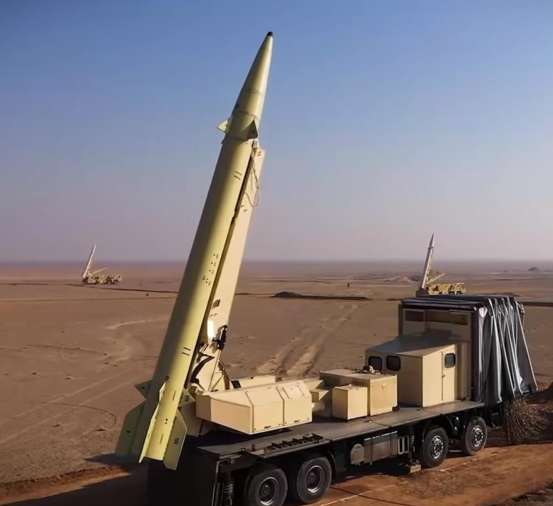 美媒報導，伊朗將提供2款地對地導彈協助俄軍在烏克蘭戰事。圖為「真主之劍」中程彈道導彈。   圖：翻攝IRGC網頁(資料照片)