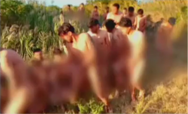 希臘官方宣稱，該國與土耳其邊境驚現 92 名赤身裸體的外來移民，痛駡土耳其「無下限挑釁」   圖 : 翻攝自推特