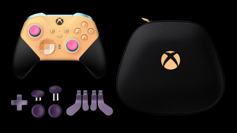 Xbox Design Lab 也針對 Elite 無線控制器 Series 2 提供按板、搖桿、方向鍵與攜帶盒等可替換配件   圖：台灣微軟/提供