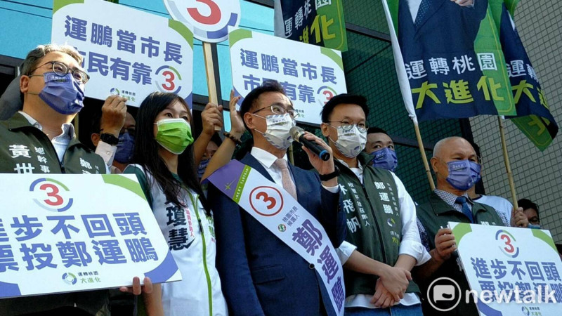 鄭運鵬表示，原本最希望抽到的號次就是３號，允諾要當所有桃園市民的靠山。   圖：林昀真／攝