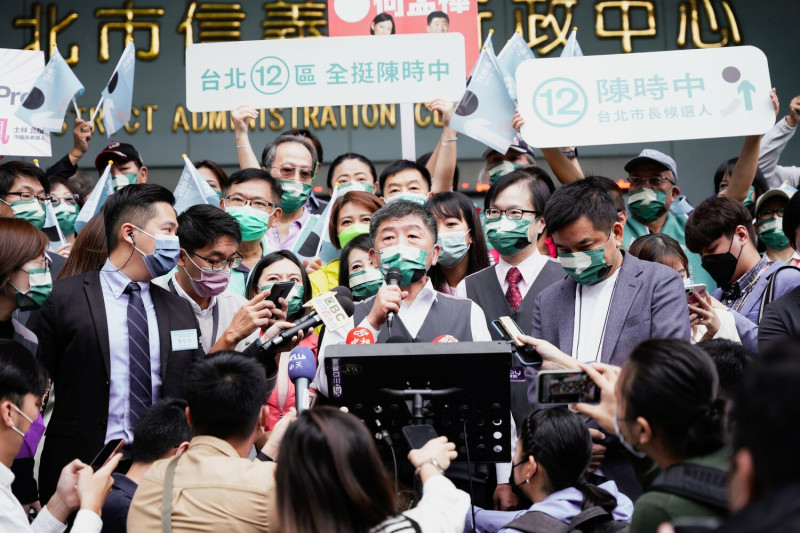 今年九合一選舉一共有12人參選台北市長，民進黨台北市長候選人陳時中抽到12號。   圖：取自陳時中臉書