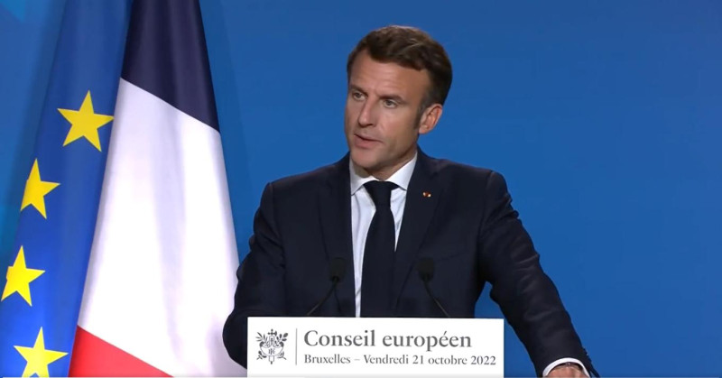 法國總統馬克宏（Emmanuel Macron）宣佈，法國將退出《能源憲章條約》。   圖：擷自馬克宏推特影片