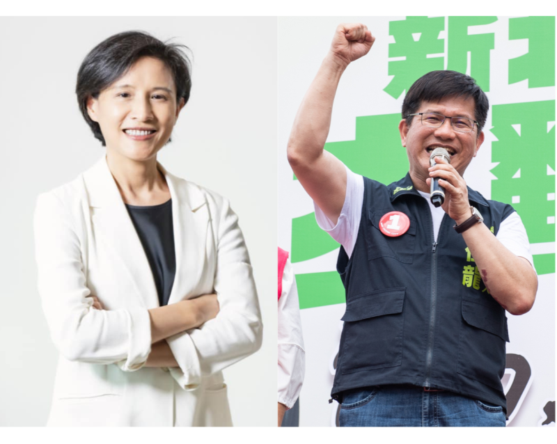 前文化部長鄭麗君（左）與民進黨新北市長選人林佳龍（右） 圖：取自鄭麗君臉書、林佳龍臉書