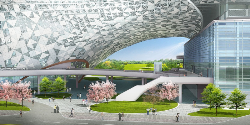 水湳國際會展中心3D模擬圖   圖:台中市政府提供