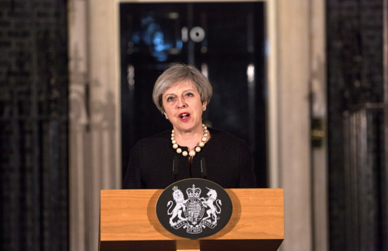 前英國首相梅伊（Theresa May）據悉也在新任北約秘書長的考慮人選名單上。（資料照）   圖：達志影像 / 路透社