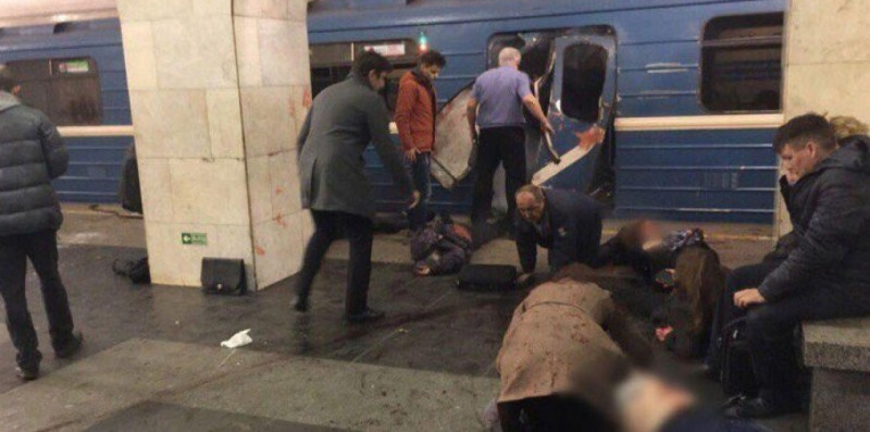 俄羅斯聖彼得堡3日晚間（台灣時間）驚傳地鐵爆炸。   圖：翻攝自Twitter