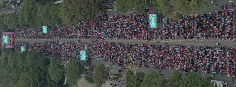 陳其邁岡山造勢湧入逾二萬人潮。   圖：陳其邁競辦提供
