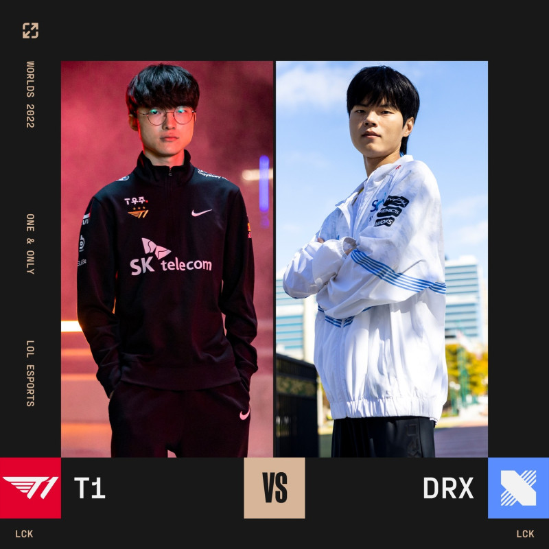 DRX將對上同樣來自LCK的T1。   圖：翻攝自LOL Esports臉書