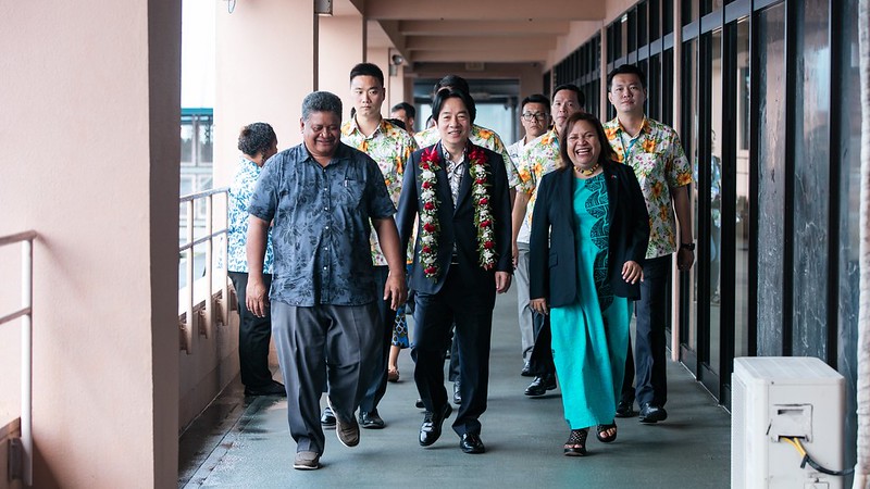 副總統賴清德今（３）日結束「帛琉專案」離開帛琉機場。   圖：總統府提供