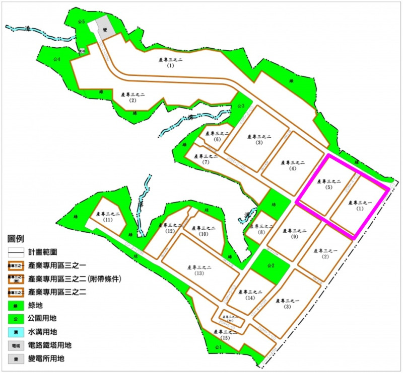 艾司摩爾(ASML)宣布投資新北，進駐林口工一6.7公頃產專用地，將打造為ASML在台最重要之研發、生產與培訓據點（紅色框限為投資區域）。   圖：新北市經發局提供