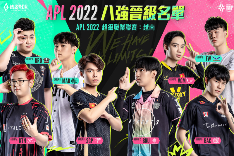 APL 2022：越南 八強晉級名單出爐   圖：Garena/提供