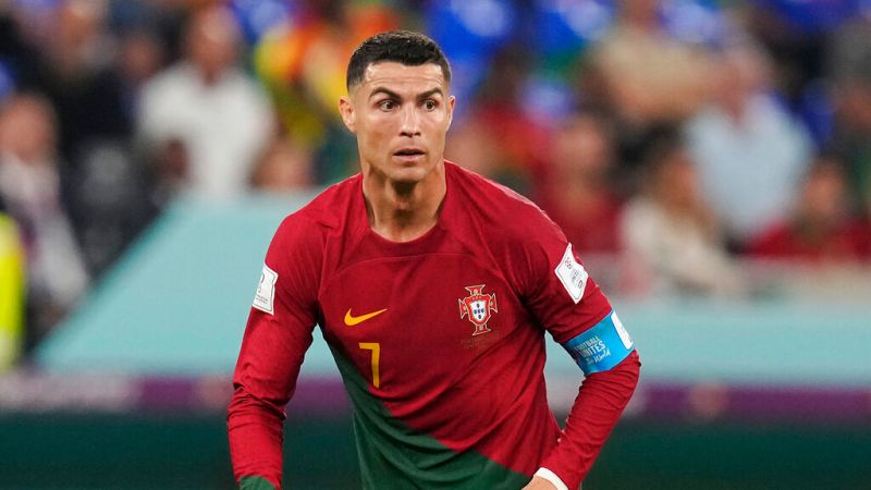 葡萄牙C羅（Cristiano Ronaldo）射門。   圖／美聯社／達志影像