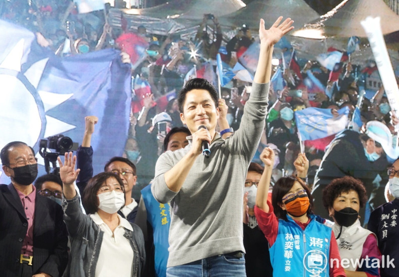 蔣萬安宣布勝選，並許下對台北市的承諾。   圖：張良一/攝