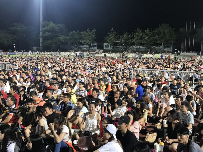 2018世足冠軍之夜，當時有5000名球迷進場同樂。   圖：新北市體育處提供