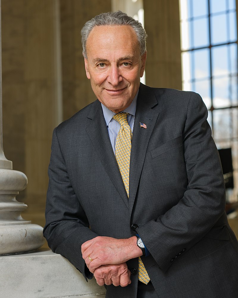 美國聯邦參議院多數黨領袖舒默（Chuck Schumer）。   圖：翻攝自維基百科