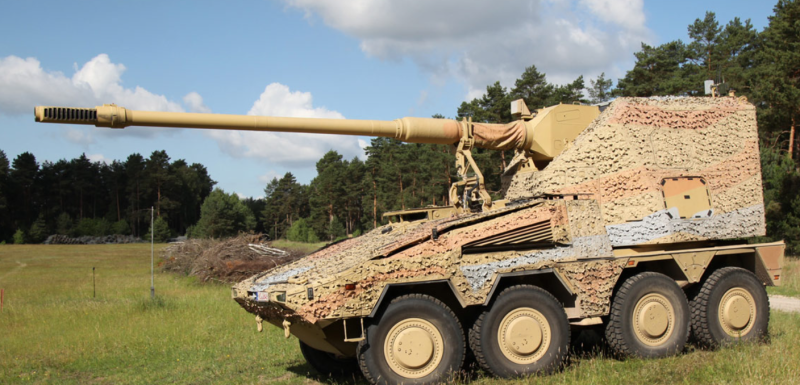 德國計劃提供 18 個 RCH 155 輪式自走榴彈炮給烏克蘭。   圖：翻攝自KMW官網