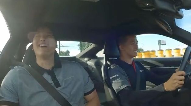 大谷代言保時捷體驗飆車。   圖/日本保時捷推特