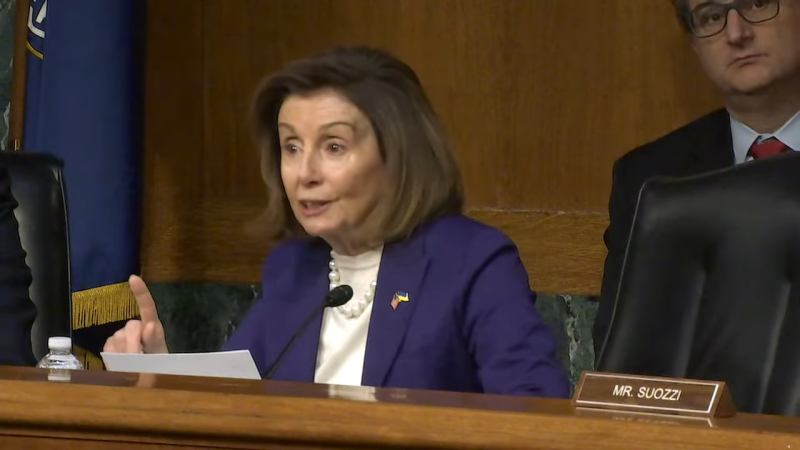 美眾議院議長裴洛西（Nancy Pelosi）在美國會暨行政部門中國問題委員會（Congressional-Executive Commission on China，CECC）發表談話。   圖：翻攝自CECC影片