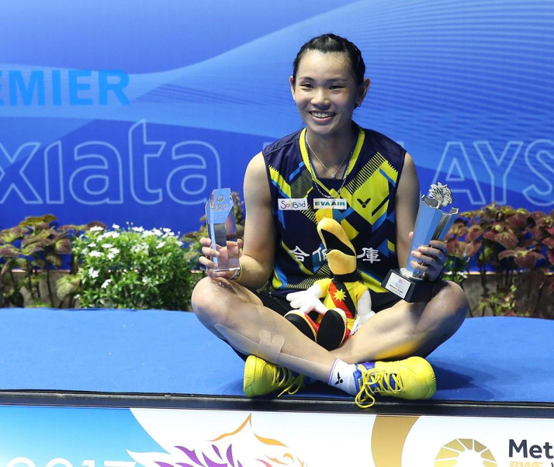 世界球后戴資穎9日下午，於馬來西亞羽球頂級超級系列賽女單再度封后。   圖：翻攝自戴資穎臉書