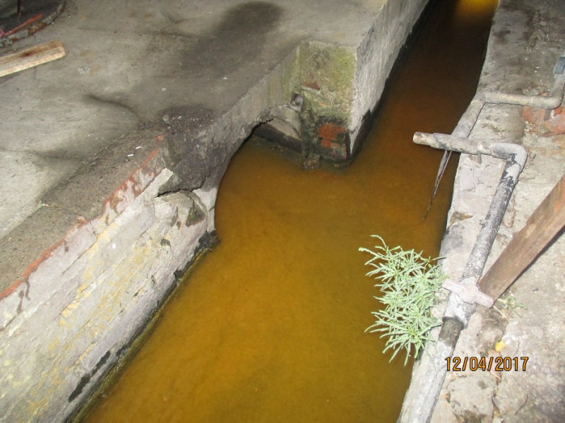 嘉義縣環保局查獲造紙工廠深夜偷排黃褐色廢水。   圖：嘉義縣政府提供