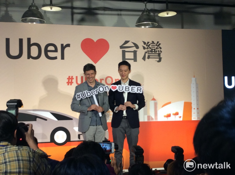 Uber今日召開回歸記者會，宣佈Uber在4月回到台灣，並將和台灣的租賃車業者合作，改變過去Uber的營運模式。   程士華/攝