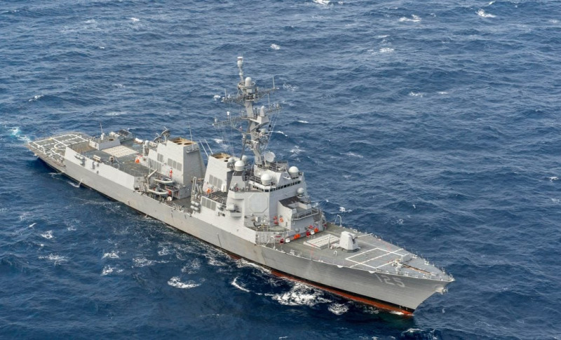 美國海軍「勃克級」Flight Ⅲ驅逐艦「盧卡斯號(DDG-125)」進行船廠海試。   圖：翻攝hii.com