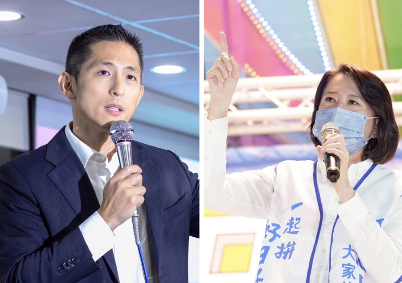 台北市第三選區立委補選之戰，國民黨候選人王鴻薇（右）、民進黨候選人吳怡農（左）。   圖：新頭殼合成