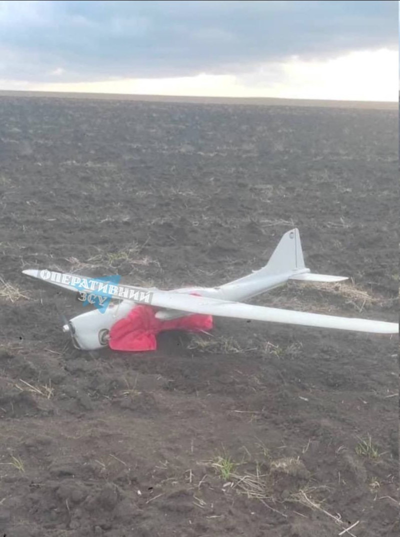 俄烏戰爭前線， 俄無人機「海鷹-10」不尋常墜毀。   圖：翻攝自推特