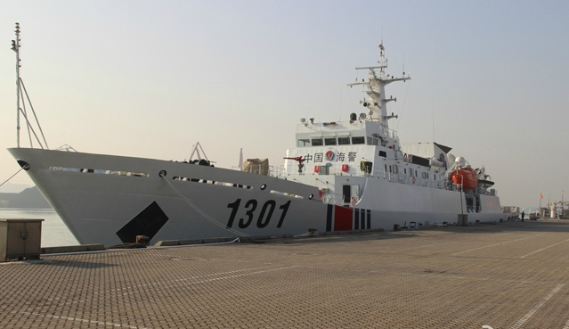日本海上保安廳指控4艘中國海警船闖入釣魚台近海，中國證實1301艦等編隊巡航。   圖：翻攝陸網/騰訊(資料照片)