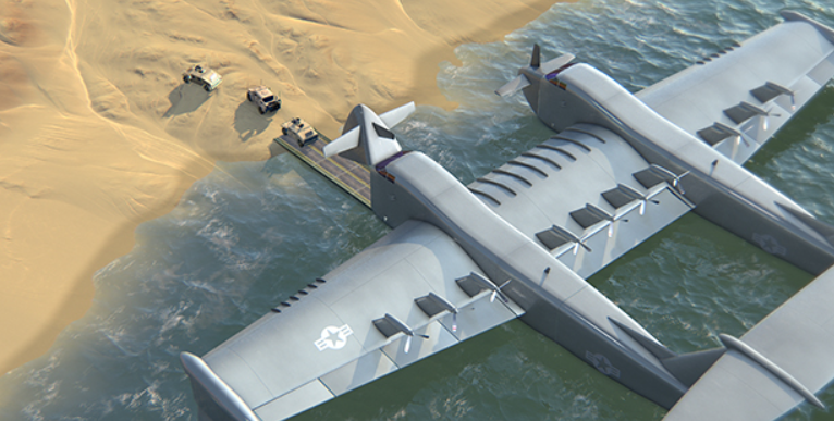 美國啟動「自由運輸者」( Liberty Lifter ) 計畫，預計開發一架水上飛機。(示意圖)   圖：翻攝自美國國防高等研究計劃署官網