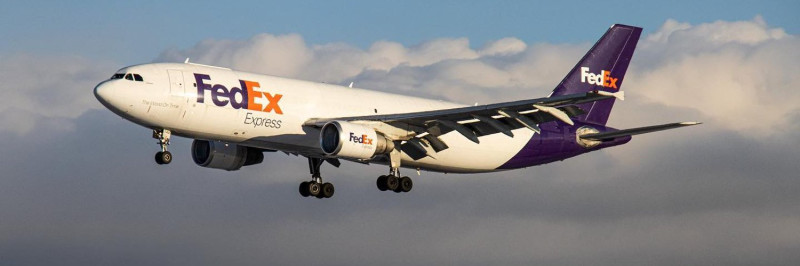 聯邦快遞( FedEx )貨機(示意圖)。   圖:翻攝自聯邦快遞( FedEx )推特
