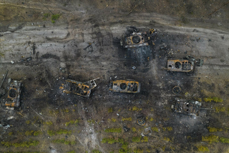 有烏克蘭軍官員指出，俄軍在猛攻布格列達爾（Vuhledar）時死傷慘重。 圖:翻攝自@Semerko1推特