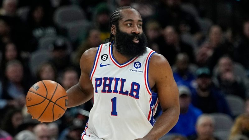 費城76人隊球星James Harden。   圖：達志影像／美聯社