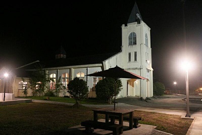 梨山耶穌堂景觀園區夜間開放到9點。   圖：參山國家風景區管理處提供。