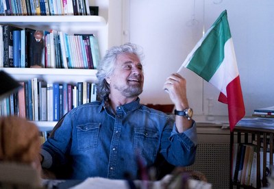 義大利喜劇演員葛里洛(Beppe Grillo)於2009年發起「五星運動」。   圖：翻攝葛里洛臉書
