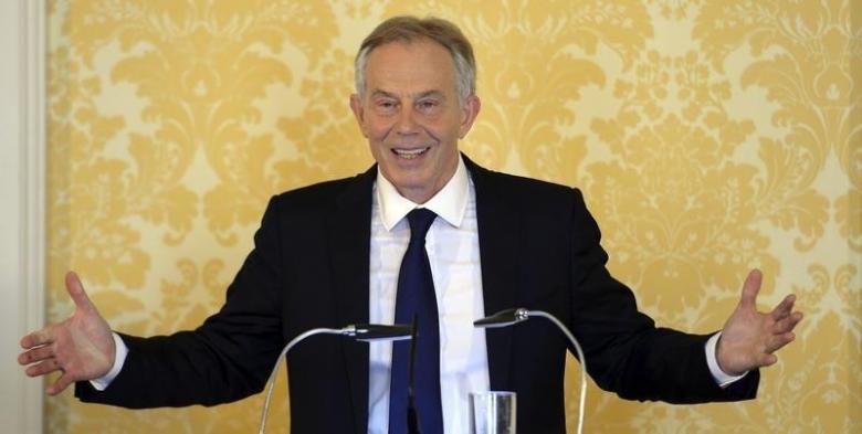 前首相布萊爾（Tony Blair）今（1）日表示，為了對抗英國脫歐，決定重新投入國內政治。   路透社。