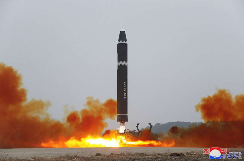 北韓進行洲際導彈發射訓練​照片。   翻攝自北韓DPRKToday網站