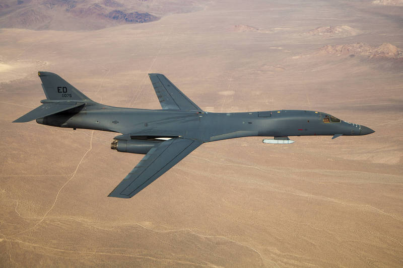 美國空軍B-1B戰略轟炸機。   圖：擷取自美國空軍
