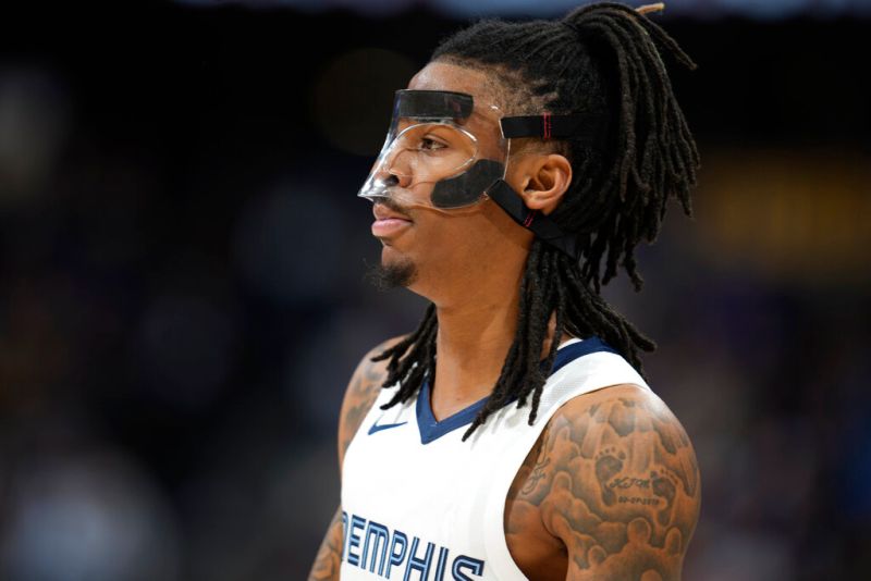 Ja Morant因持槍事件引起軒然大波，他至少會被禁賽兩場。   圖／美聯社／達志影像