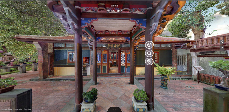 板橋林家花園正在進行古蹟修復工程，為了豐富民眾遊園體驗，推出「VR身歷其境 x 仙旅其園」虛擬實境導覽網頁。   圖：新北市文化局提供