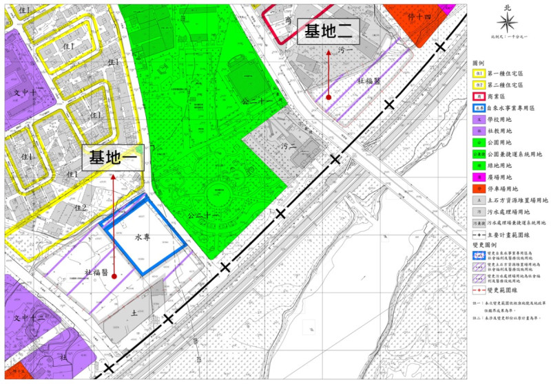 板樹地區社宅變更示意圖。   圖：新北市城鄉局提供