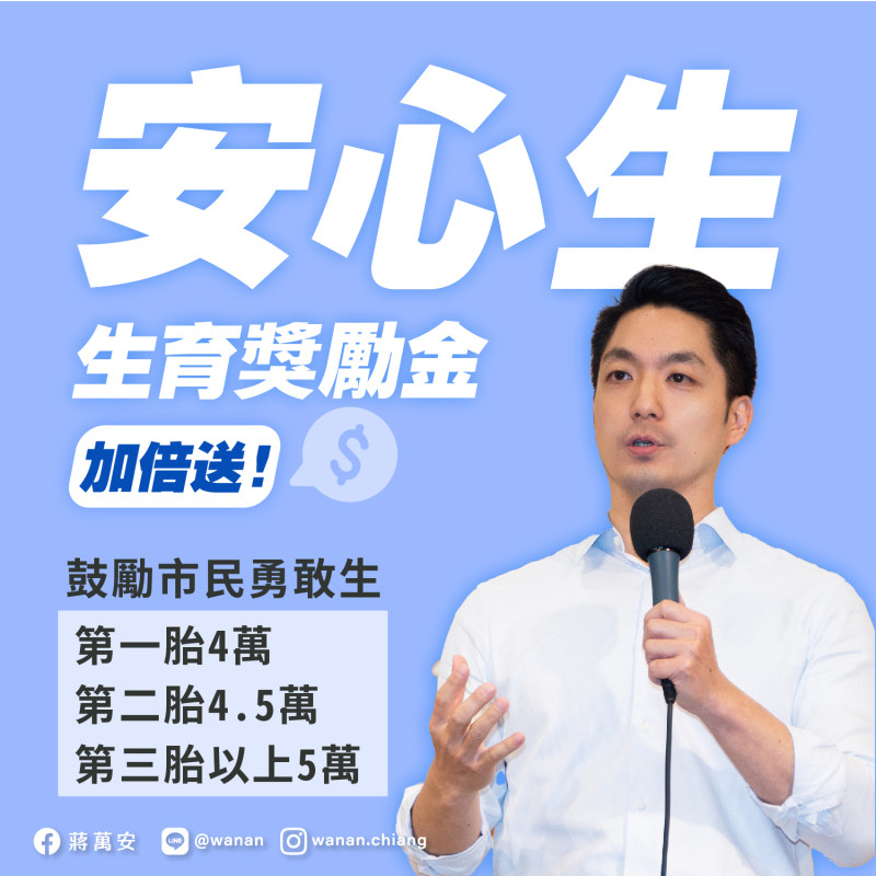 台北市長蔣萬安今(21)日舉行祝您好孕記者會。   圖 : 取自蔣萬安臉書