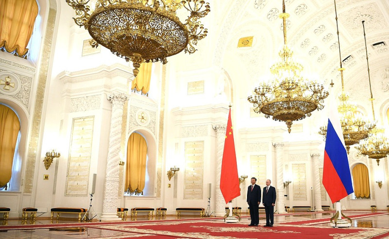 俄羅斯總統普丁和中國領導人習近平。   圖：翻攝克里姆林宮網站