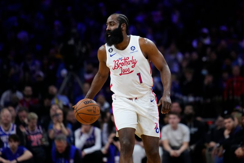 費城76人球星James Harden。   圖／美聯社／達志影像