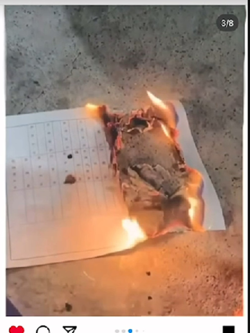 燒毀的自主休學單與切結書。   圖：人本教育文教基金會提供