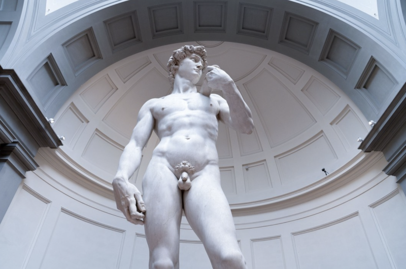 「大衛」雕像近日被美國佛州家長批評是「色情」。   圖：翻攝自佛羅倫斯學院美術館IG（資料照）