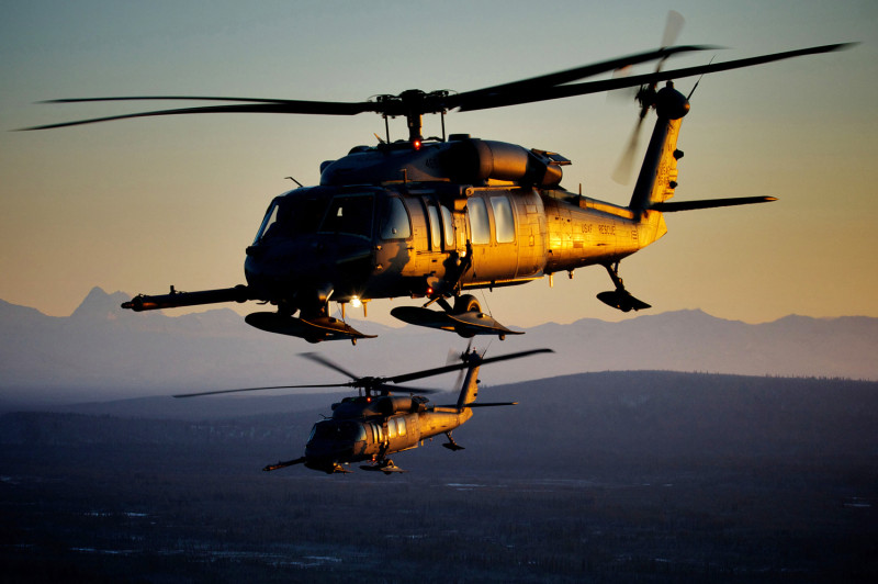 美國空軍 HH-60 黑鷹直升機。(示意圖)   圖：翻攝自美國空軍Flickr（資料照）