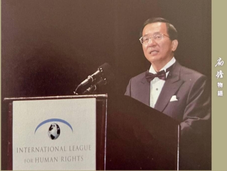 前總統陳水扁獲頒2003人權獎，嗆抗議團體走錯地方、找錯對象。   圖：取自陳水扁臉書
